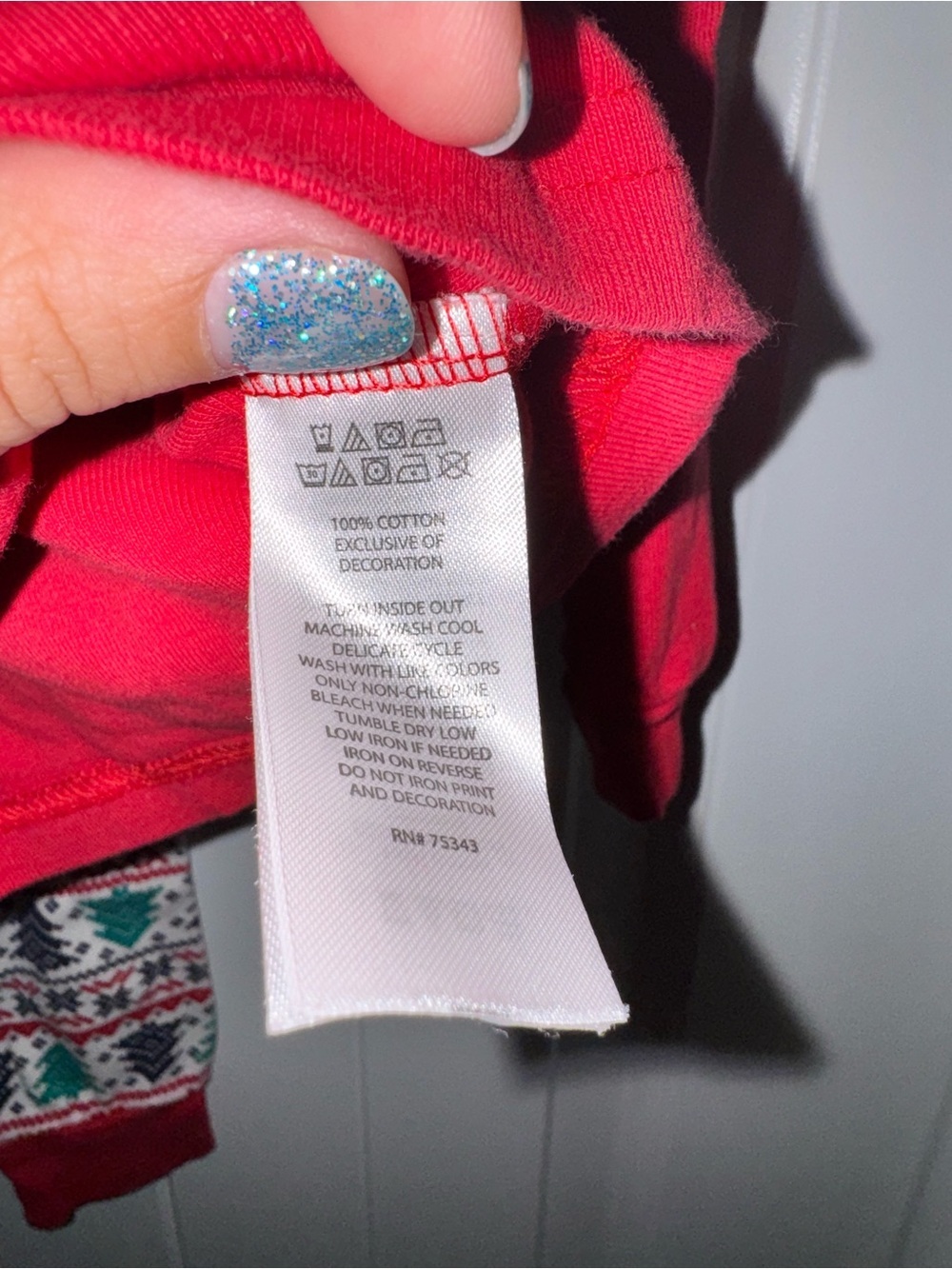 Christmas Crew Red Kids Pajama Set - Picture 4 of 6